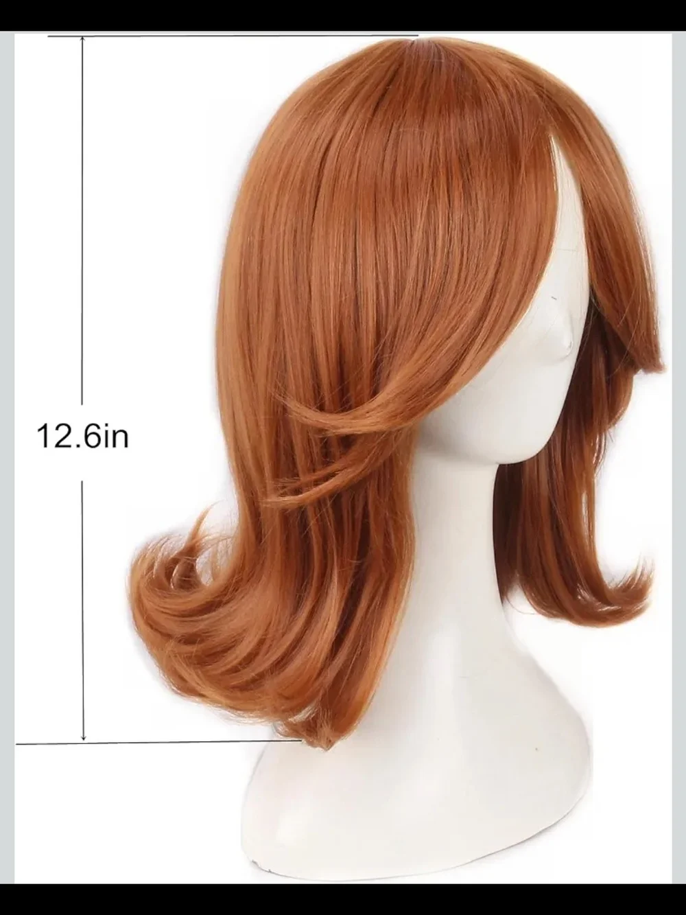 Cosplay Wig For Women Adult Princess, 50s 60s 70s Retro Brown Red Flip Bob Wigs